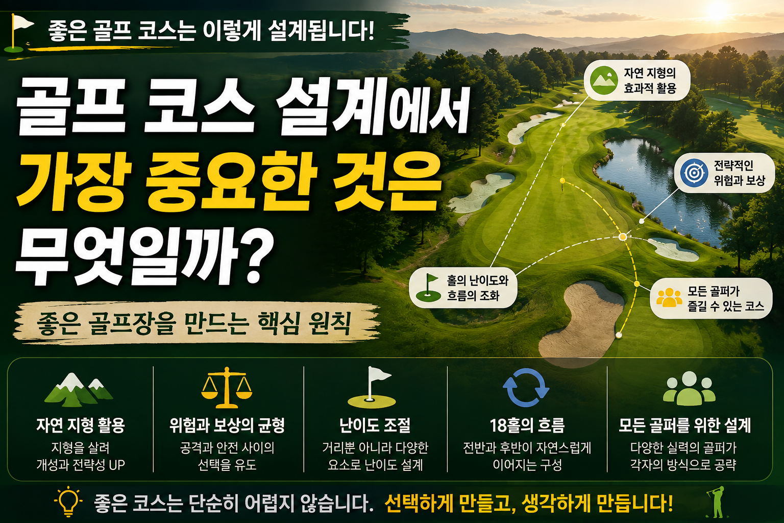 골프 코스 설계에서 가장 중요한 것은 무엇일까?