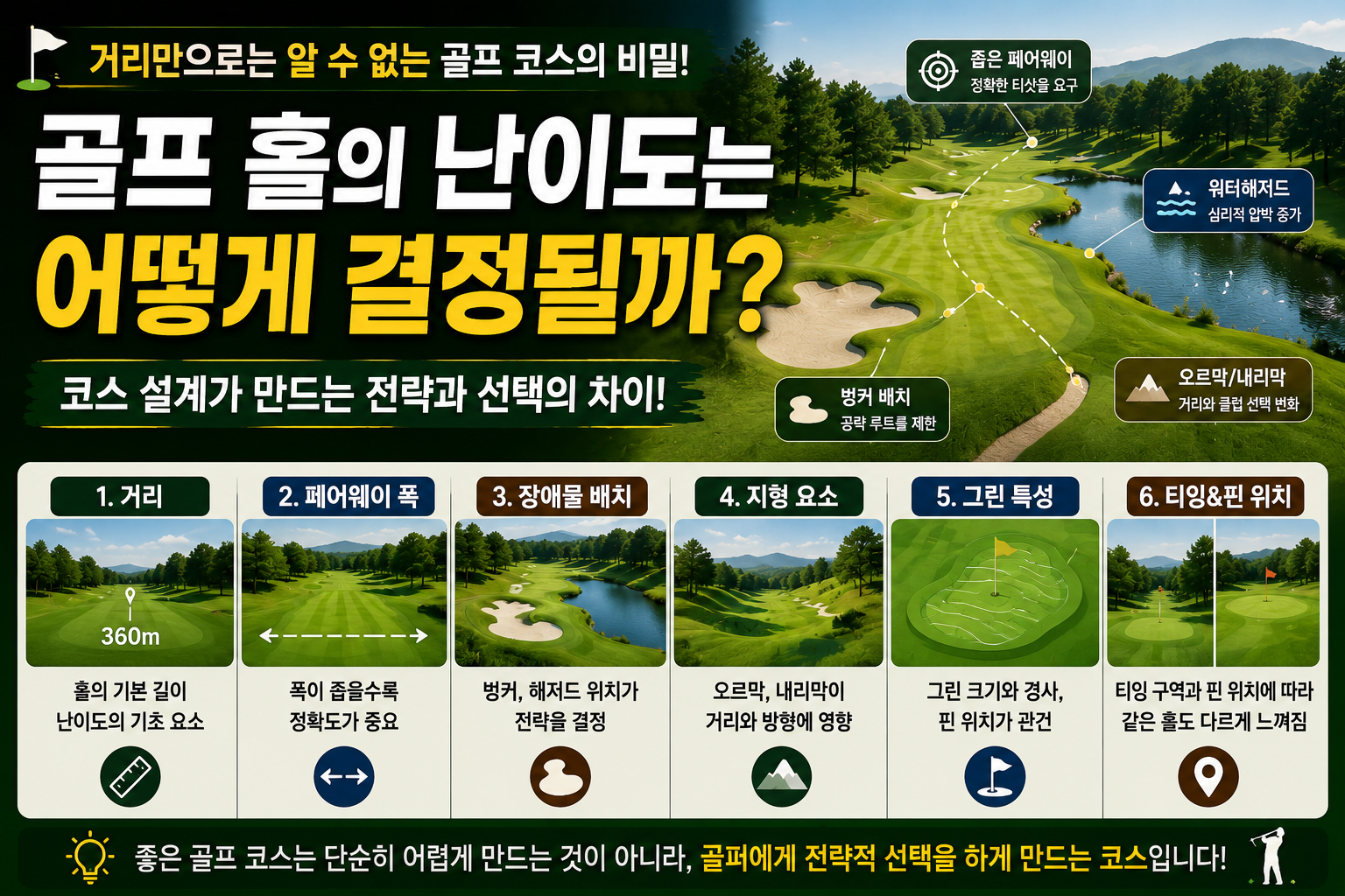 골프 홀의 난이도는 어떻게 결정될까?