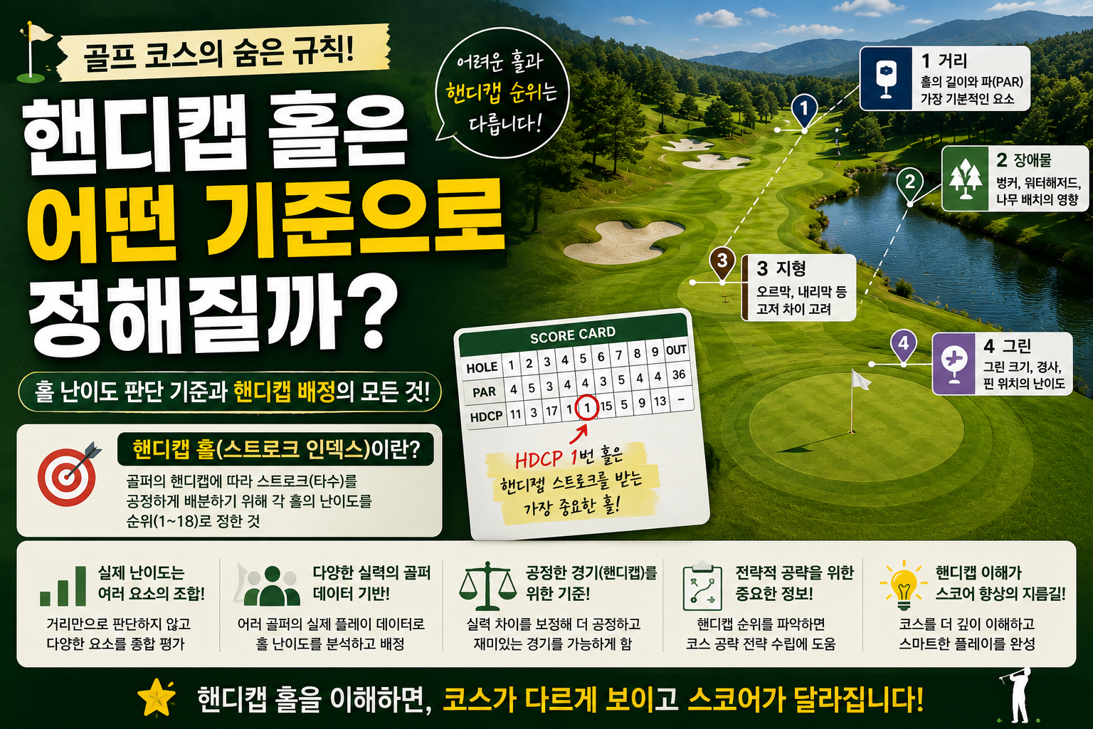 핸디캡 홀은 어떤 기준으로 정해질까?